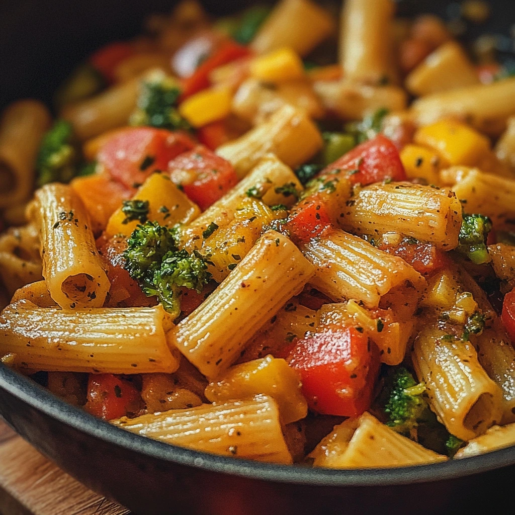 Creamy Rainbow Pasta Primavera