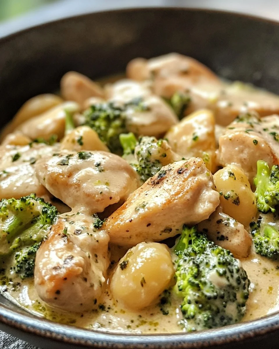 Creamy Chicken and Broccoli Gnocchi