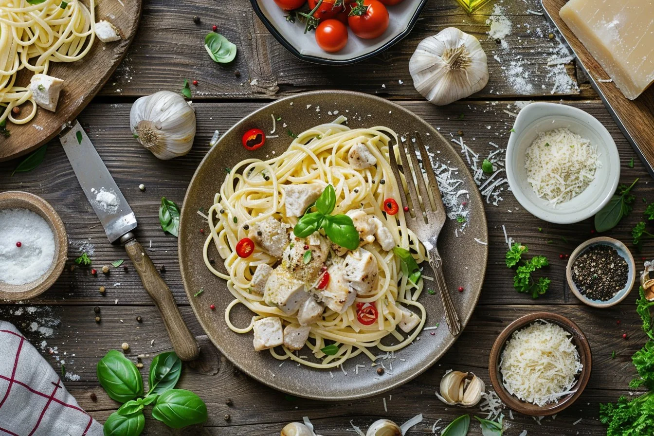 Garlic Parmesan Chicken Pasta