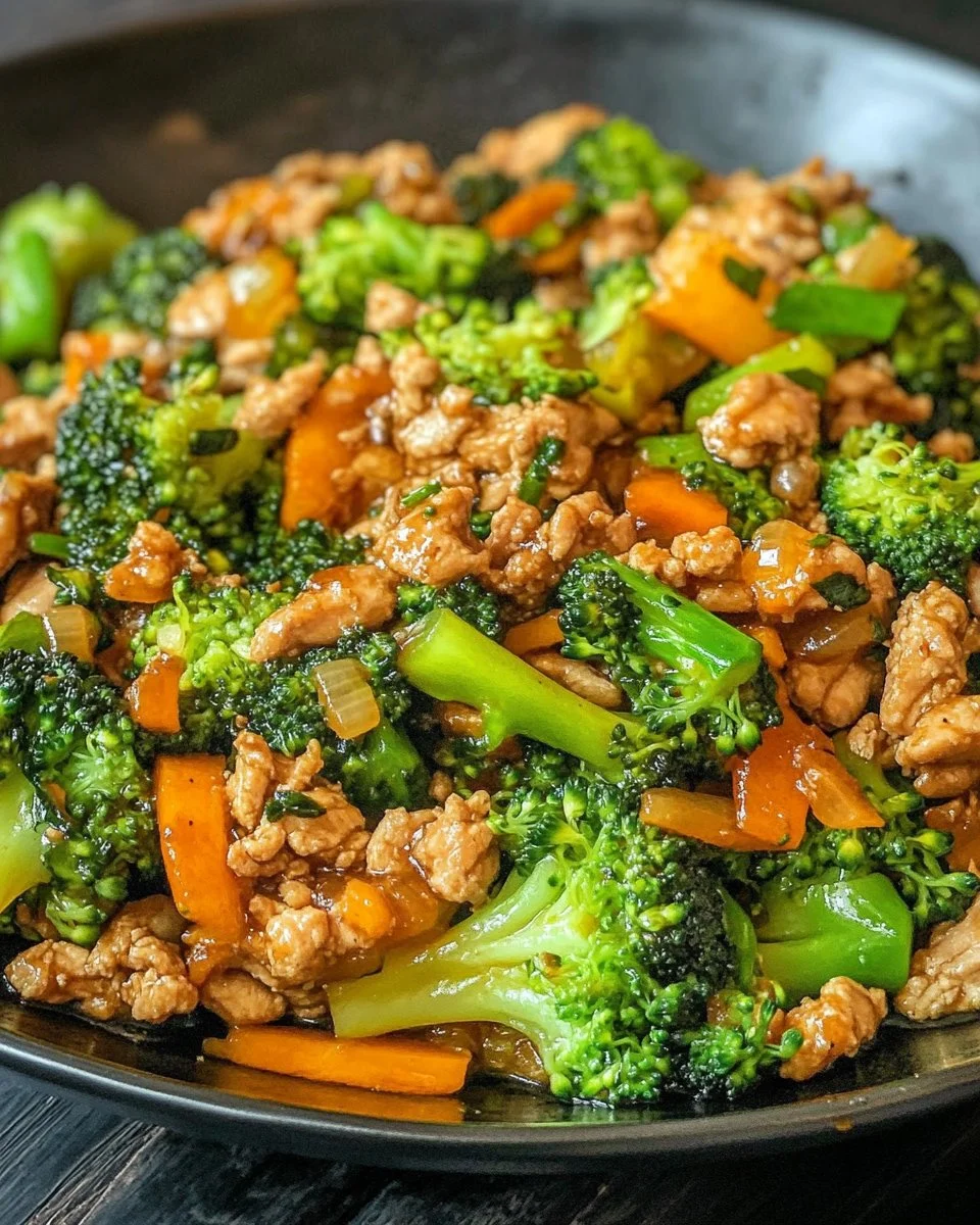 Ground chicken and broccoli stir fry recipe
