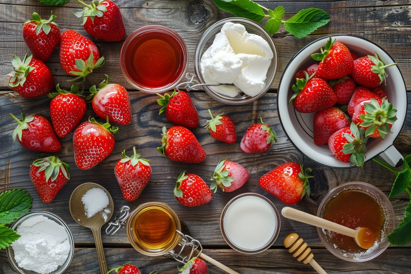 Homemade Strawberry Ice Cream