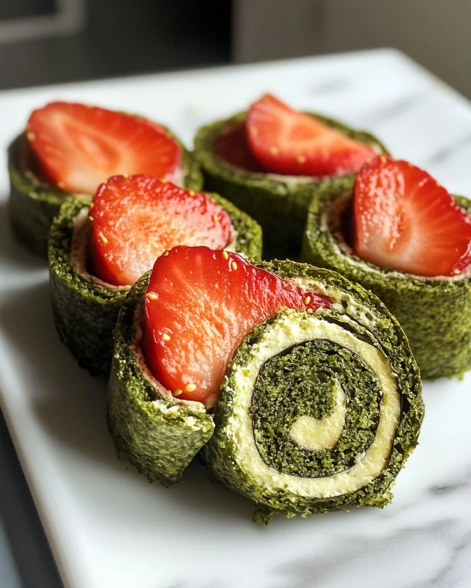 Strawberry Matcha Latte Rolls