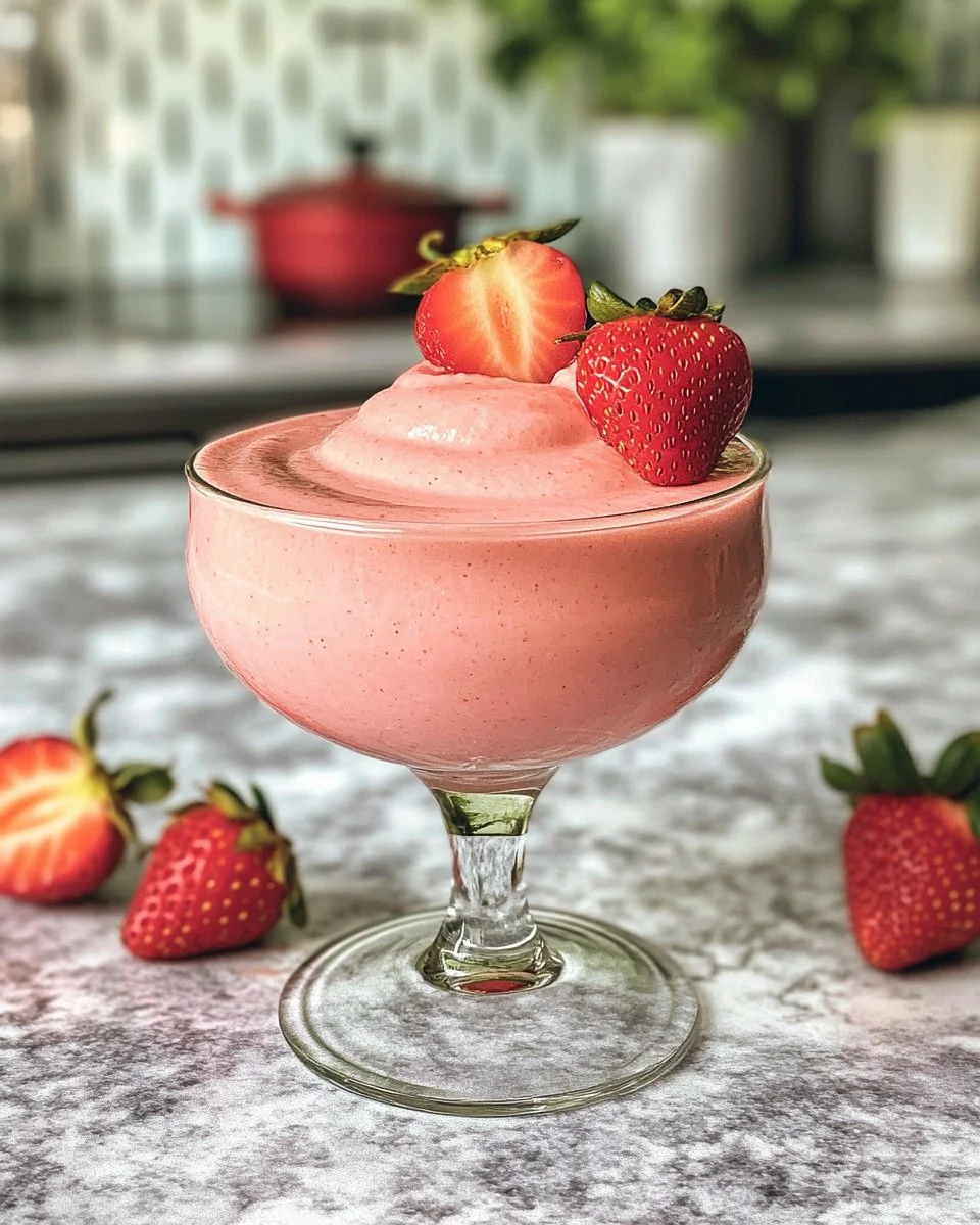 3 Ingredient Strawberry Mousse