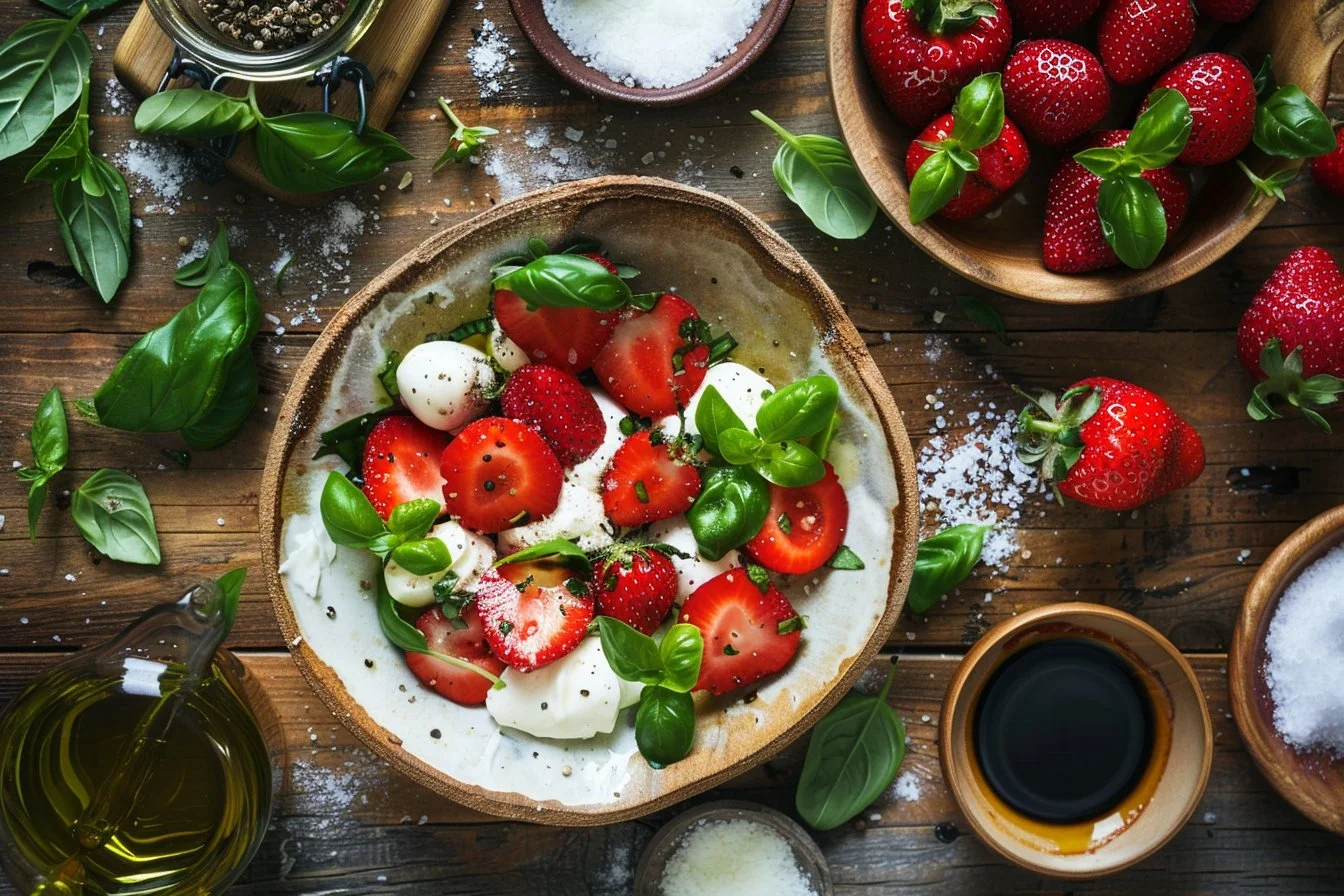 Balsamic Strawberry Caprese Salad
