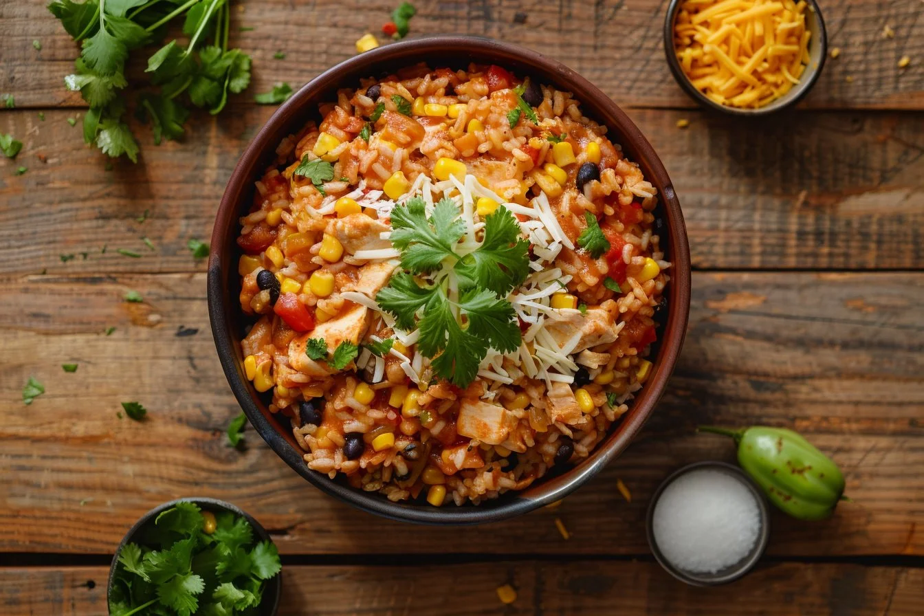 Chicken Enchilada Rice Casserole