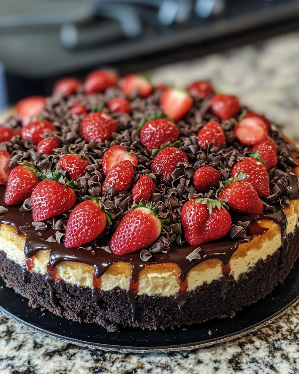 Chocolate Covered Strawberry Cheesecake Recipe