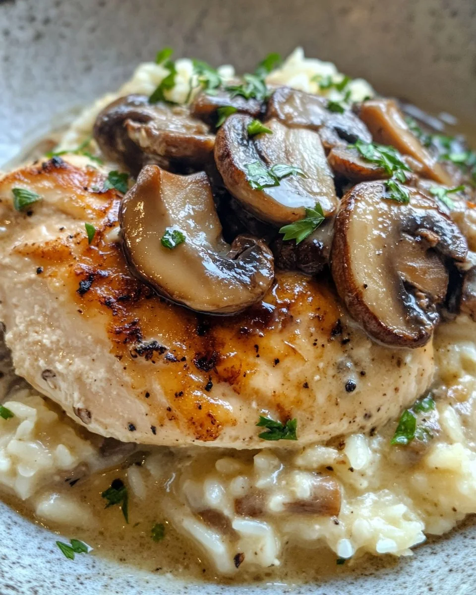 Creamy Mushroom Chicken and Rice