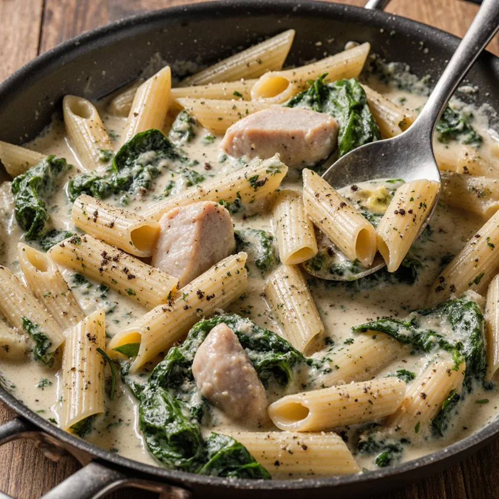 Creamy Spinach Chicken Pasta