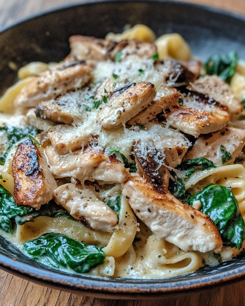 Creamy Spinach Chicken Pasta