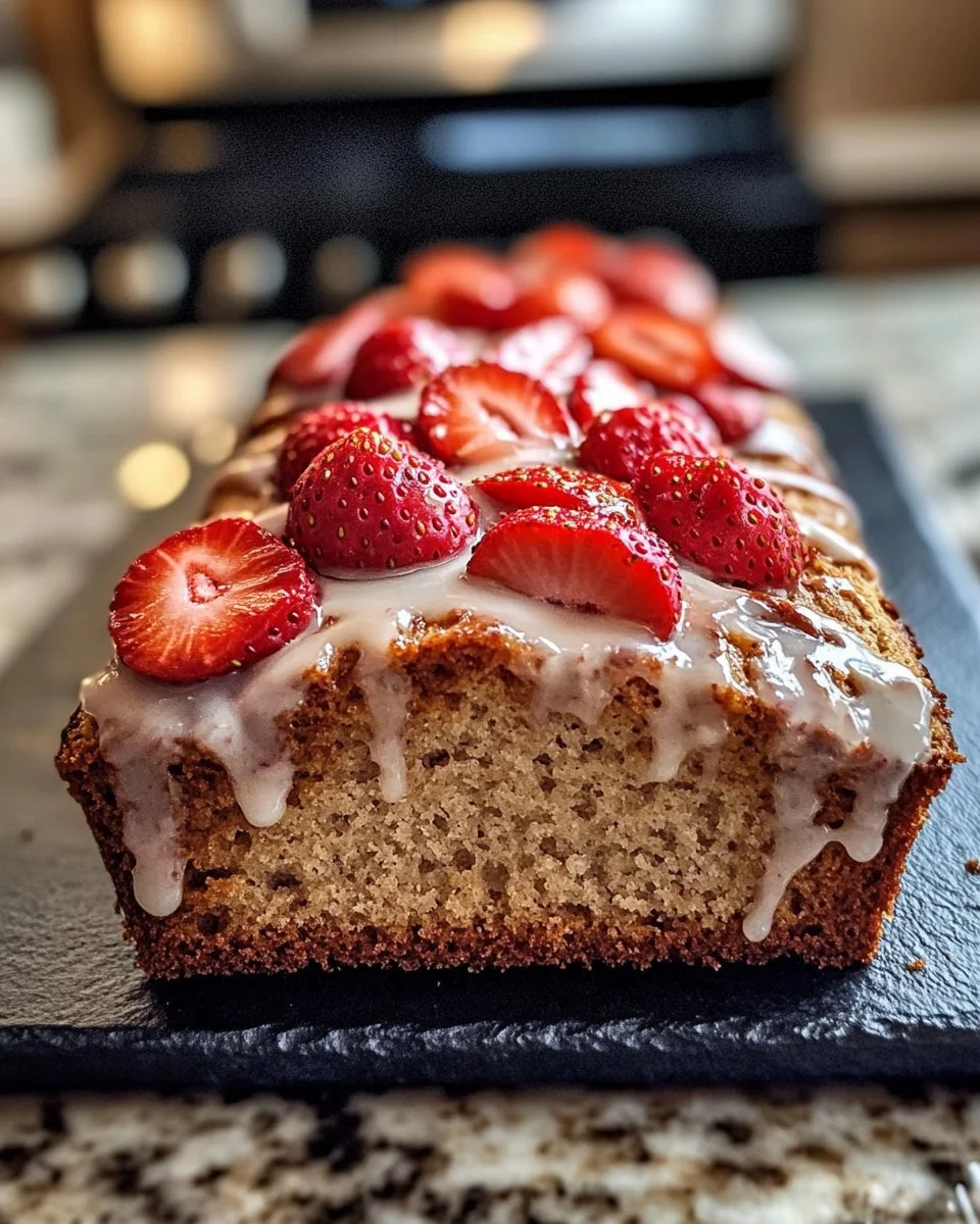 Glazed Strawberry Bread