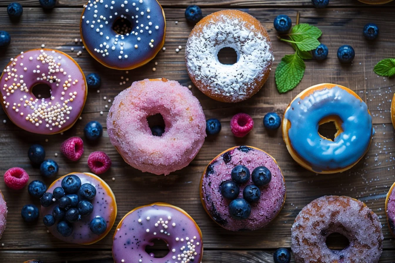 Gluten-Free Blueberry Glazed Donuts – Soft, Sweet & Bakery-Style