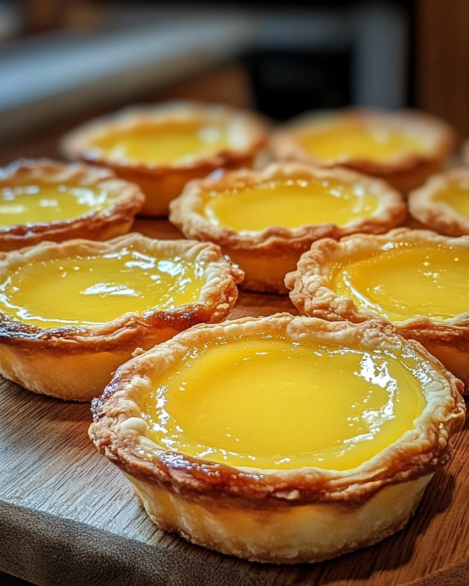Delicious lemon curd tartlets with a crispy crust and creamy lemon filling.