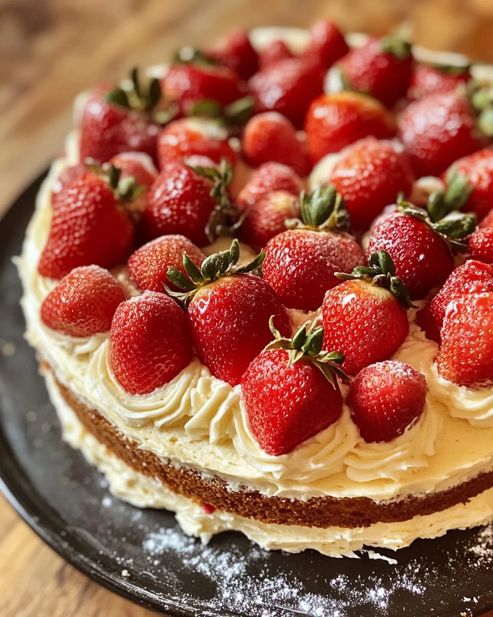 Mother’s Day Strawberry Prosecco Cake