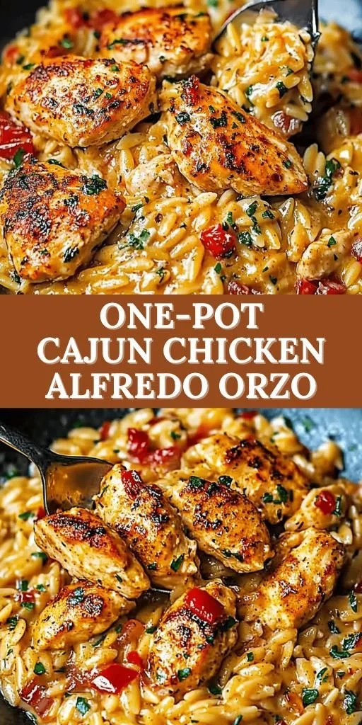 One-Pot Cajun Chicken Alfredo Orzo: Quick & Creamy Delight
