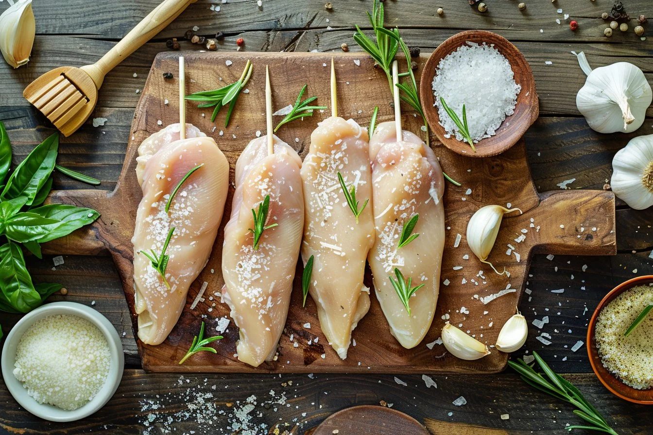 Ranch Garlic Parmesan Chicken Skewers