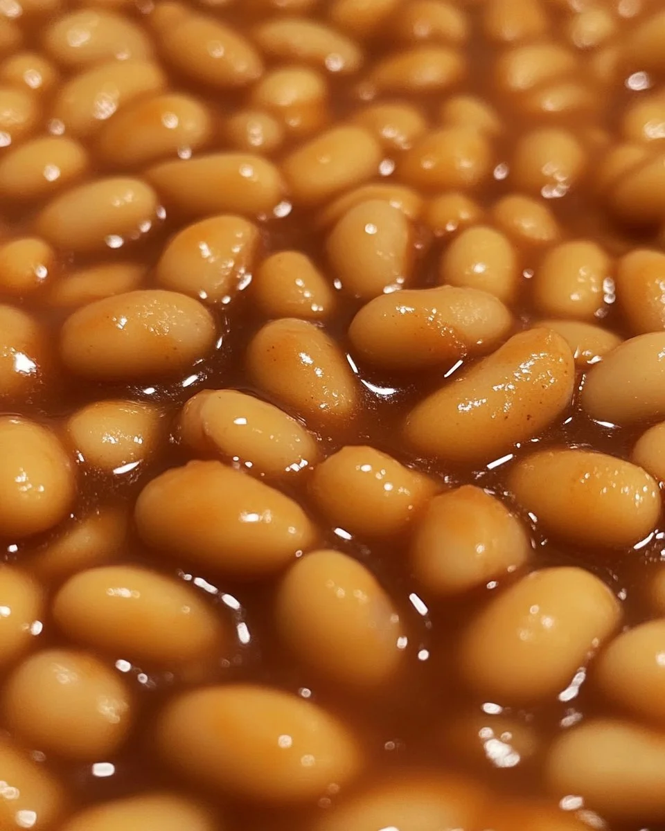 Delicious BBQ baked beans served in a bowl at a summer cookout