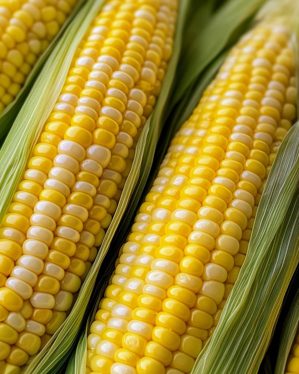 Delicious freshly grilled corn on the cob served with butter and herbs