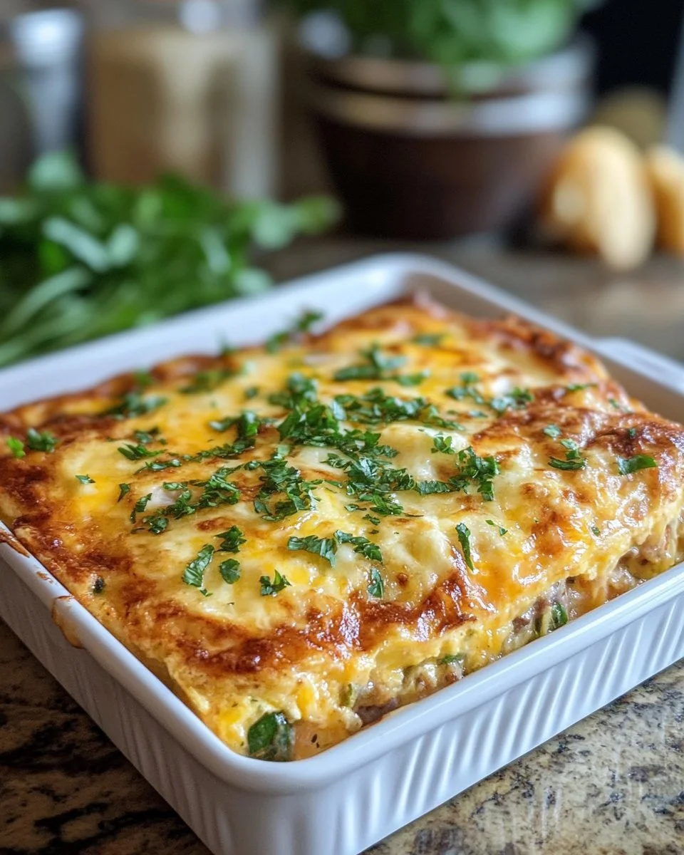 Cheesy Veggie Breakfast Casserole with colorful vegetables and melted cheese