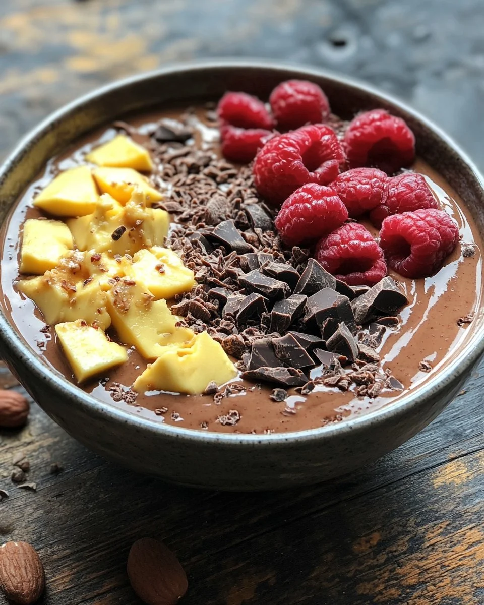 Chocolate Peanut Butter Smoothie Bowl Recipe