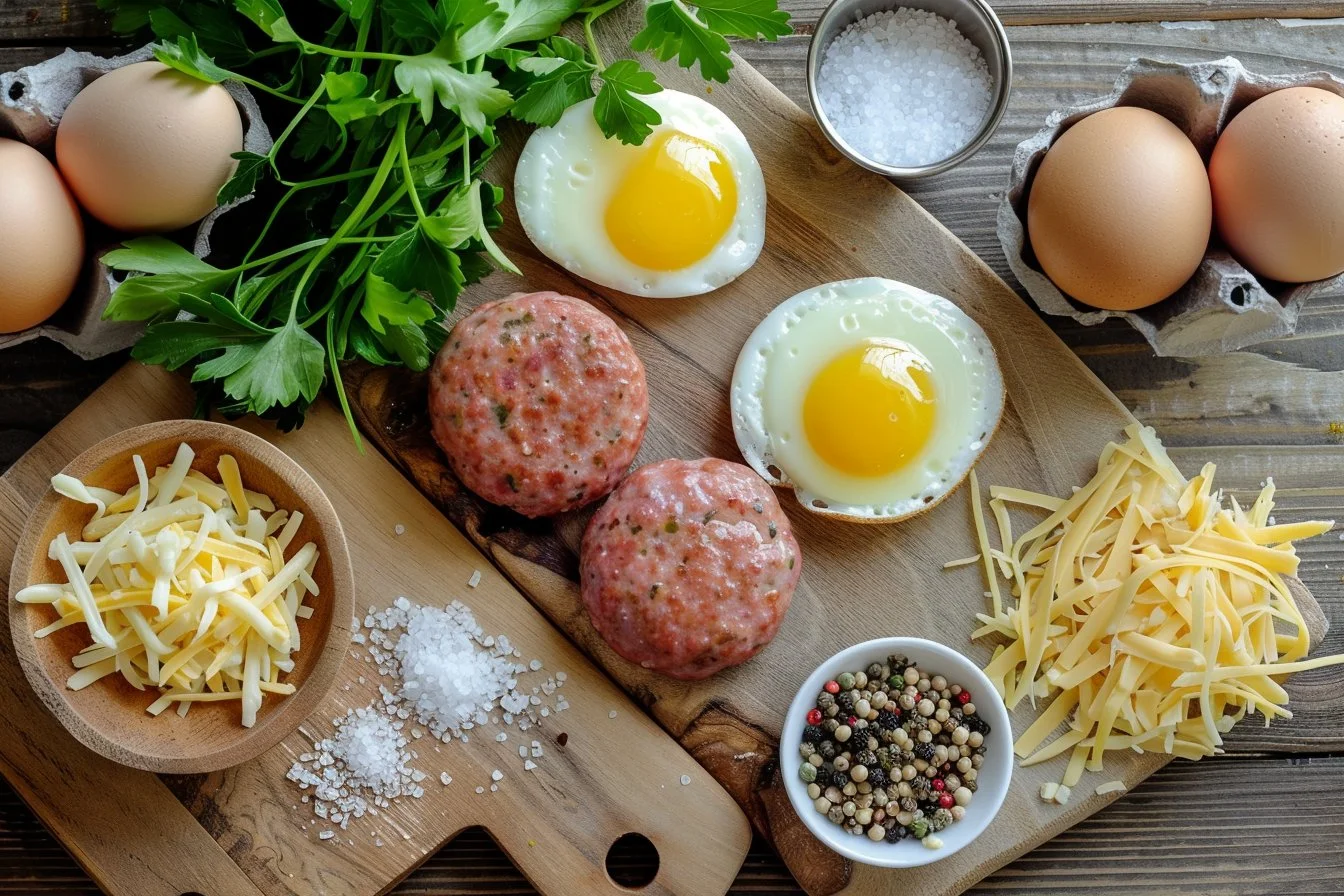 Low Carb Sausage Egg Sandwich