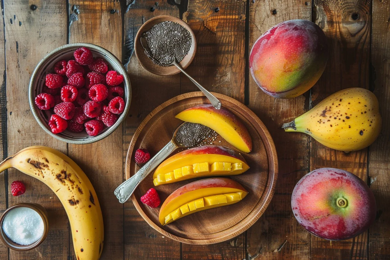 Raspberry Mango Smoothie Bowl
