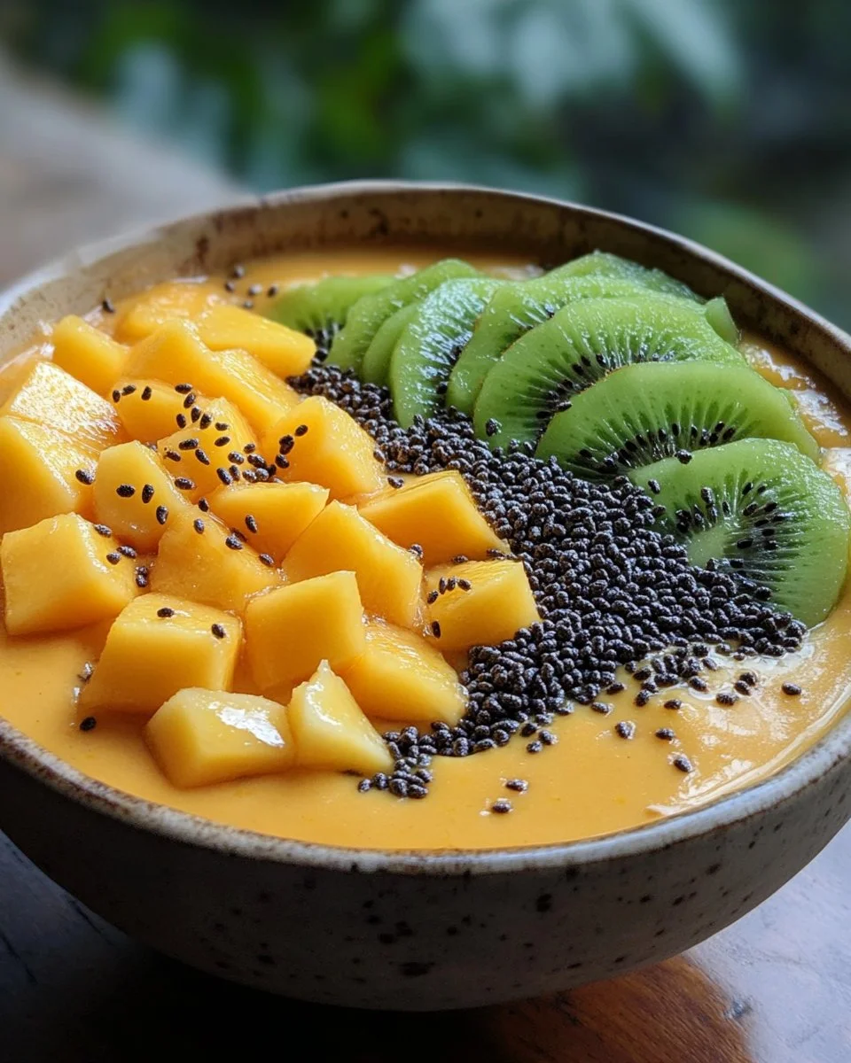 Tropical Mango Kiwi Smoothie Bowl
